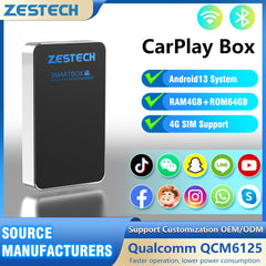 ZESTECH Factory Qual comm Octa-core 8 + 128G WIRELESS Carplay streaming box 4G/WIFI Android ai box