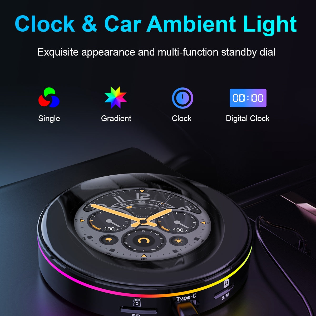 ZESTECH Car AI Box Wireless CarPlay & Android Auto Multimedia 4K Video,4G Cellular, 8 Core, 5G WiFi For YouTube/Netflix/Google Store,60% Performance Increase (Color (4ram+64rom) Round)