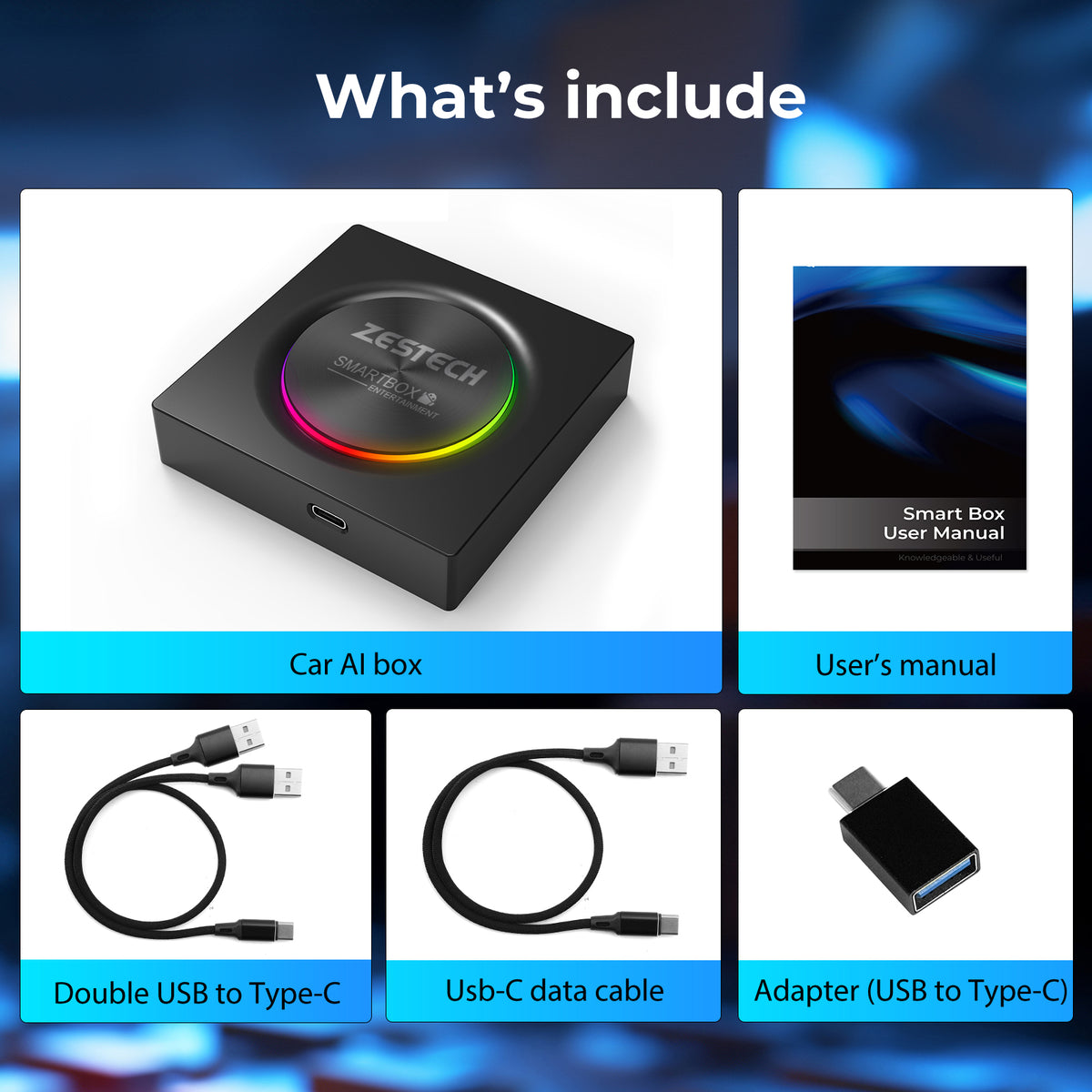 ZESTECH Product OEM Factory QCM 6115 CarPlay Android Auto Adapter 8GB+128GB Converter Box Android 13.0 Fast Running