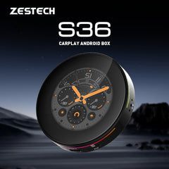 ZESTECH Car AI Box Wireless CarPlay & Android Auto Multimedia 4K Video,4G Cellular, 8 Core, 5G WiFi For YouTube/Netflix/Google Store,60% Performance Increase (Color (4ram+64rom) Round)
