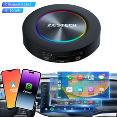 ZESTECH OEM Factory QCM 6115 CarPlay Android Auto Adapter 8GB+128GB Converter Box Android 13.0 Fast Running