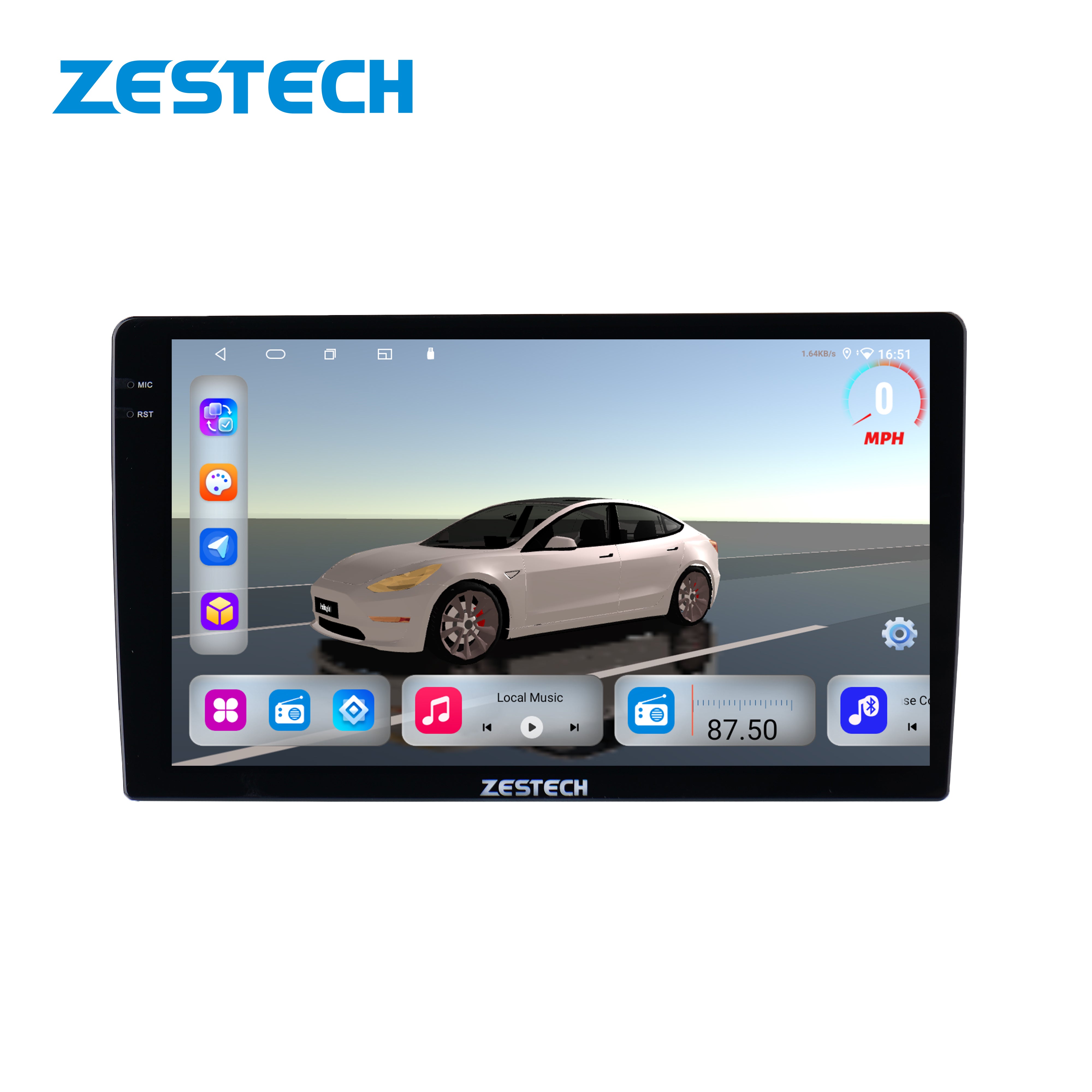 ZESTECH android Carplay 9/10 inch 2K screen DVD Car Player GPS Navigation Radio 8 Core heads up car display 12/16GB+512/1TB