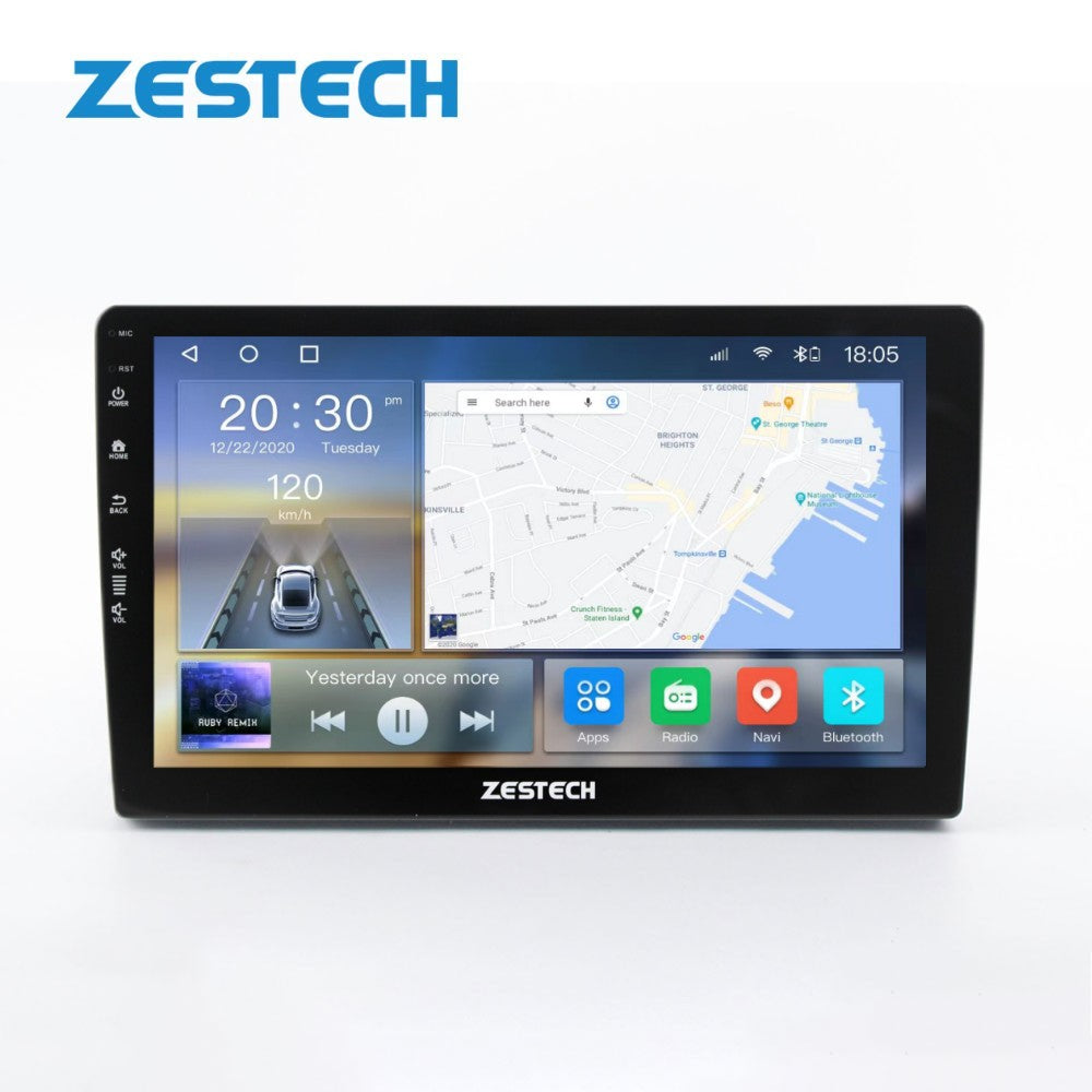 2 Din Android 9 10 Inch Rearview camera Touch Screen Double Din Car DVD Player 1+16 GB with IPS screen Pantalla Para automovil