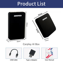 ZESTECH Factory 8GB+128GB Smart Ai Box Mirror Link Wireless Carplay 6225 system Video Box Carplay for Universal Android 11 Carplay Smart box