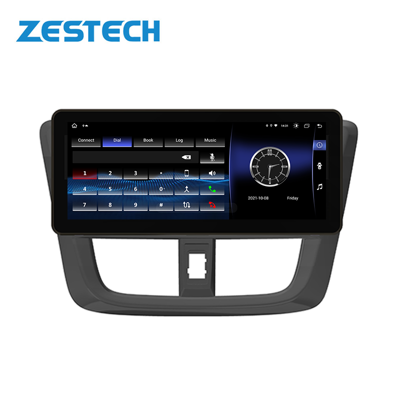 ZESTECH 8GB+128GB 12 3 inch android dvd player touch screen support fm/usb/sd/fm am for Toyota Yaris 2017 2018 2019 2020 2021