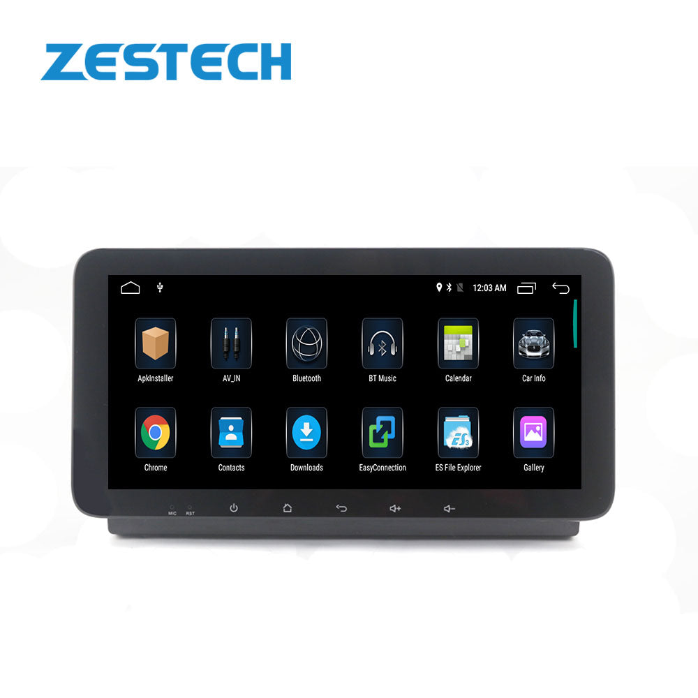 ZESTECH IPS Full touch screen 10.33 inch 1 din real GT911 touch screen car Android os system Player with RDS DPS DVD Radio