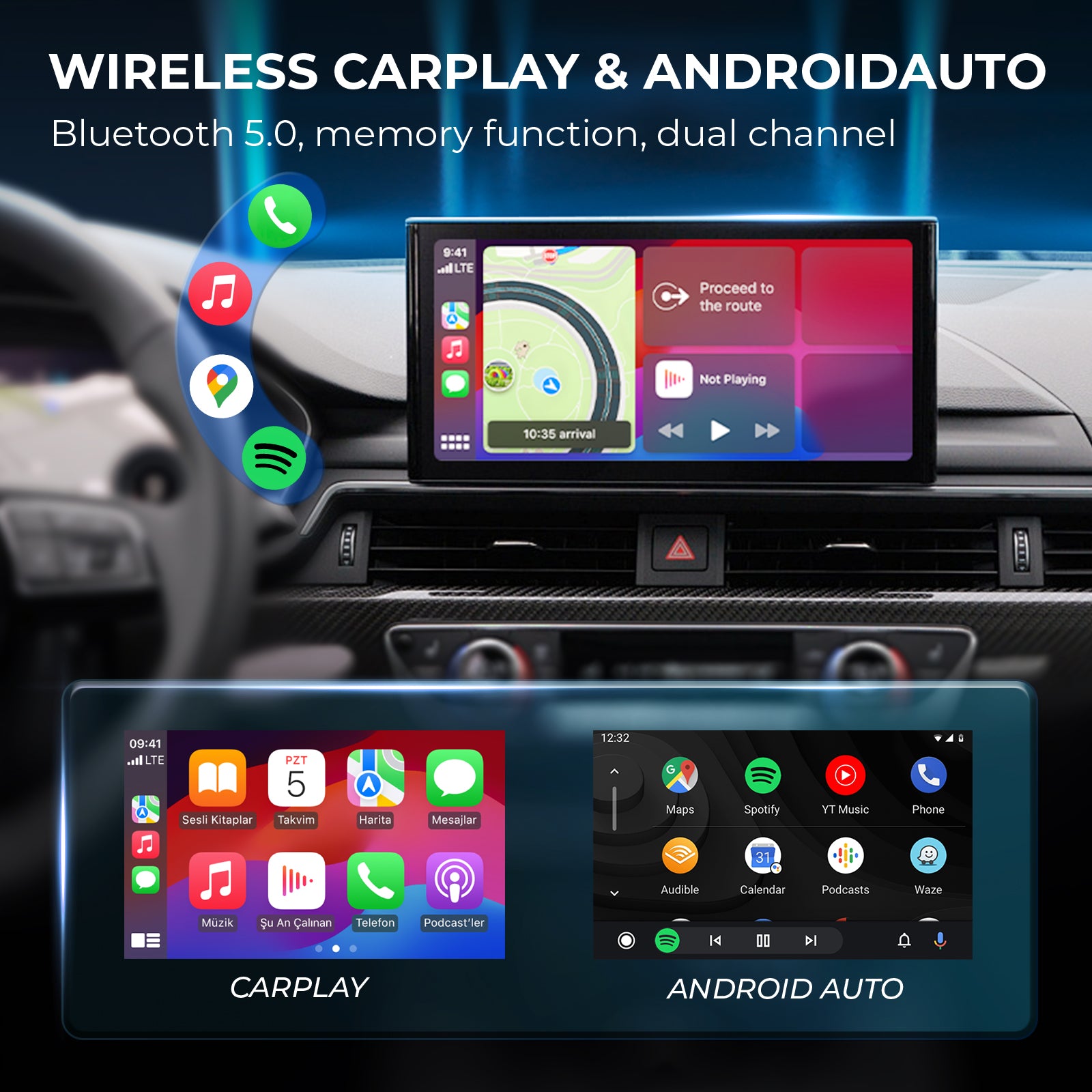 ZESTECH CarPlay Adapter Wireless for iPhone Apple CarPlay Dongle Wired Car Play Cars Convert Wired to Wireless CarPlay ai box