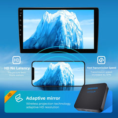 Factory Wired CarPlay Convert to Wireless AI Box Qualcomm SM6115 Android 13 8GB+128GB Built-in Bluetooth GPS Smart Car Multimedia Interconnection Box Support Apple CarPlay & Android Auto