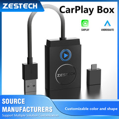 ZESTECH Wireless Carplay dongle OEM for Apple Carplay Android Auto 2-in-1 wired to wireless Carplay AI box