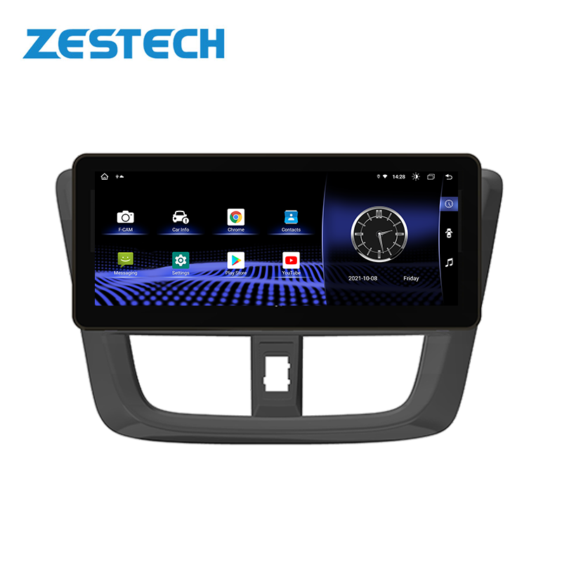 ZESTECH 8GB+128GB 12 3 inch android dvd player touch screen support fm/usb/sd/fm am for Toyota Yaris 2017 2018 2019 2020 2021