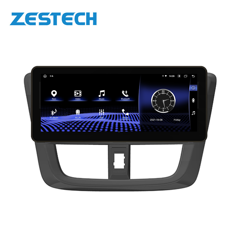 ZESTECH 8GB+128GB 12 3 inch android dvd player touch screen support fm/usb/sd/fm am for Toyota Yaris 2017 2018 2019 2020 2021