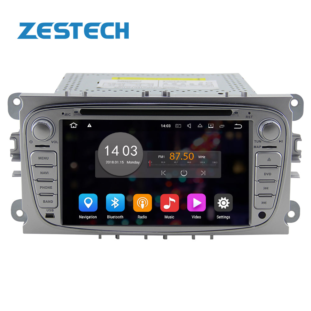 ZETSTECH Car Multimedia Player Android 10.0 GPS 2 Din dvd player for FORD/Focus/S-MAX/Mondeo/C-MAX/Galaxy wifi
