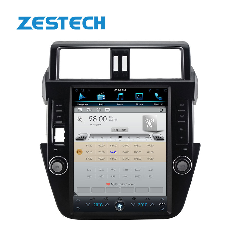 ZESTECH Android 10.0 12.1" full touch auto audio for toyota prado 2015 car multimedia system