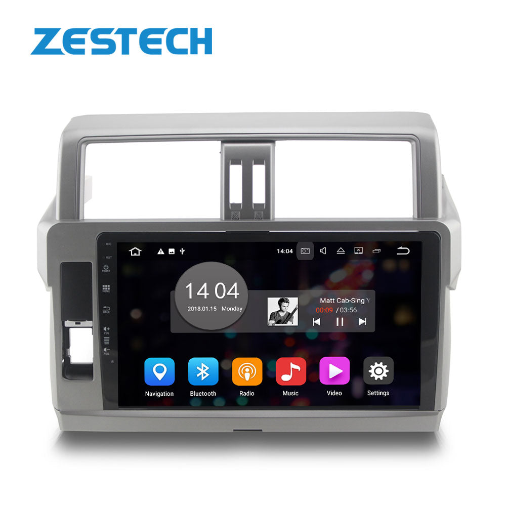 ZESTECH 10.1" MTK8227 Android 10 car dvd player for Toyota Prado 2014 video navigation gps radio stereo screen tv camera