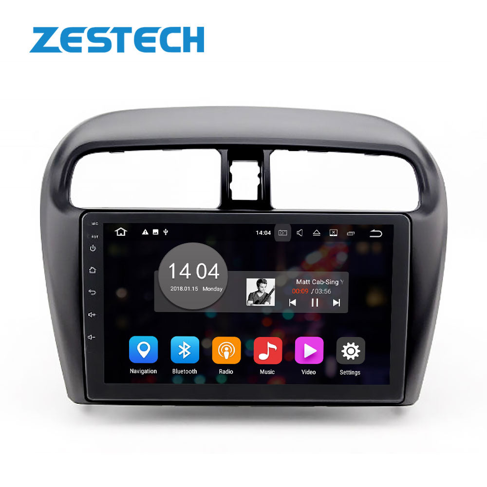 ZESTECH 9inch Head Unit Car Stereo Android 10.0 Multimedia For Mitsubishi Mirage 2012-2016 Car DVD Player GPS Video Navigation