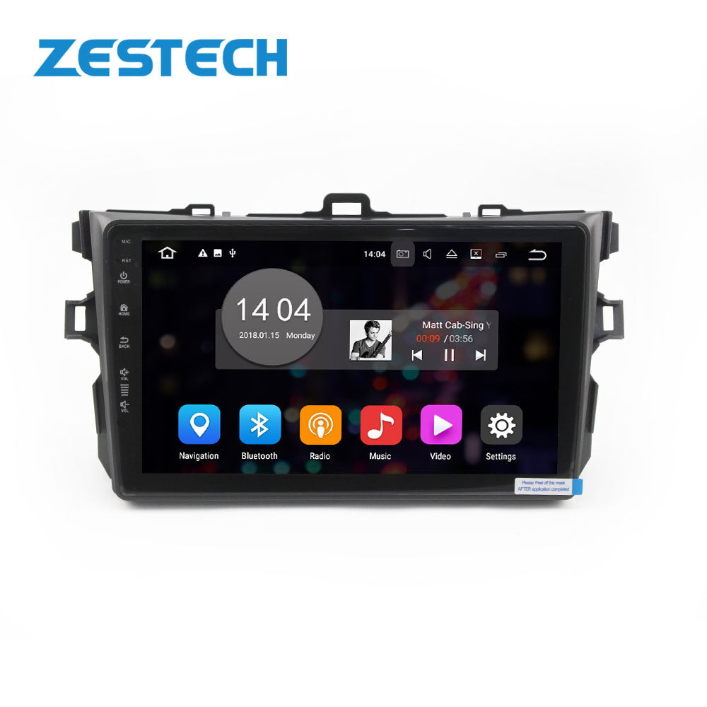 ZESTECH Android 10 car dvd player video navigation gps for Toyota Corolla 2007-2013 device radio stereo screen tv camera