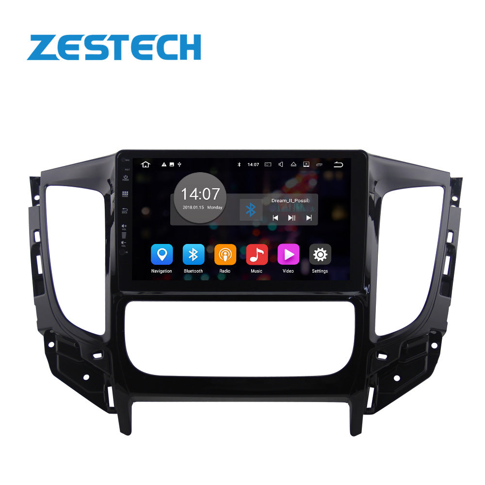 Zestech touch screen android 10 Car radio for Mitsubishi Triton with audio dvd gps navigation support 4G wifi