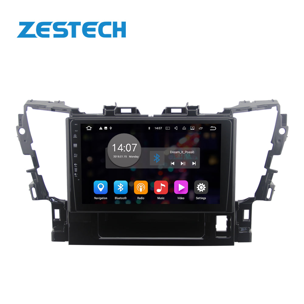 ZESTECH 10.1" MTK8227 Android 10 dvd car stereo for Toyota alphard 2015 video player car audio screen for dvd radio station