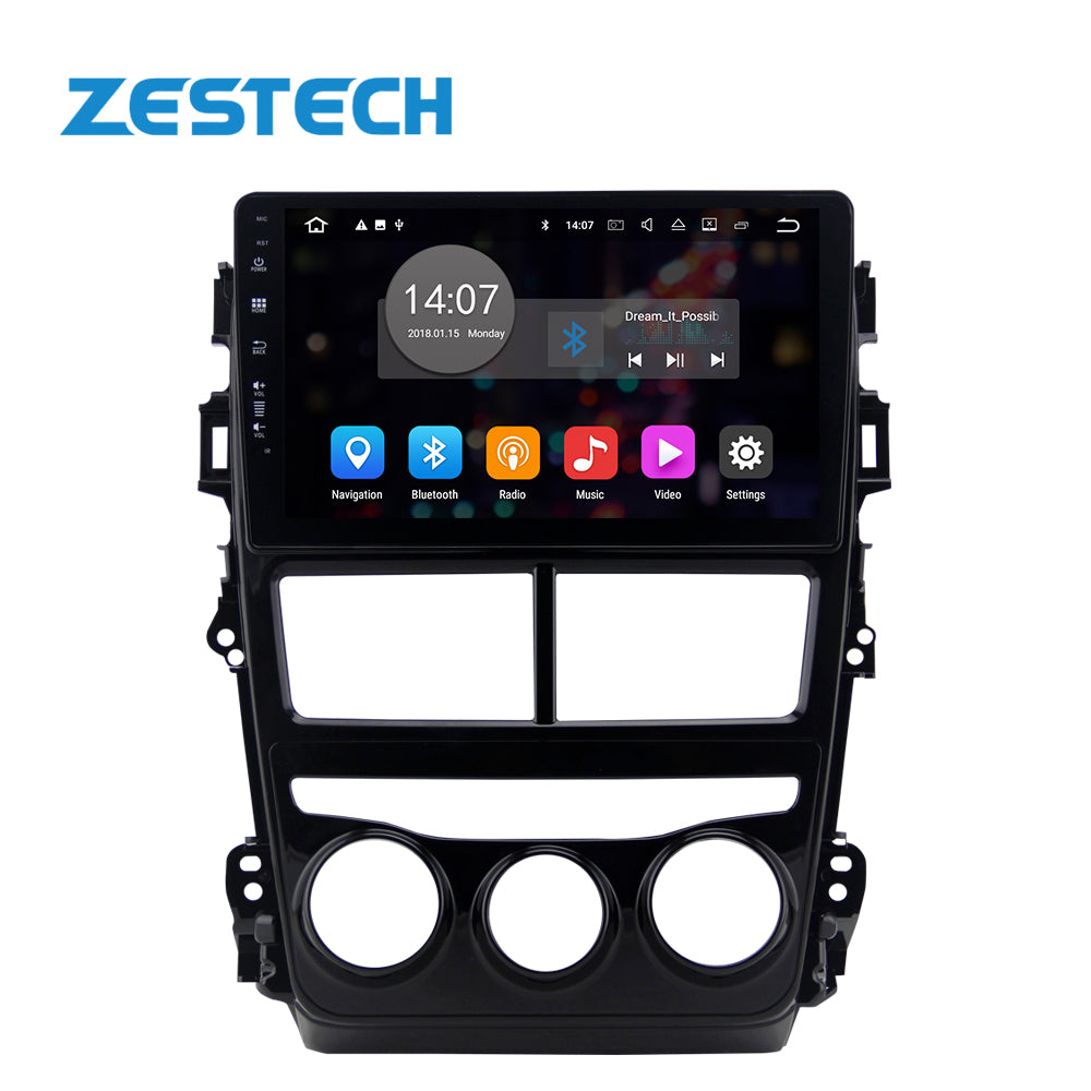 ZESTECH 9" MTK8227 Android 10 car dvd player video for Toyota Vios 2018 navigation gps tracker radio stereo screen tv camera