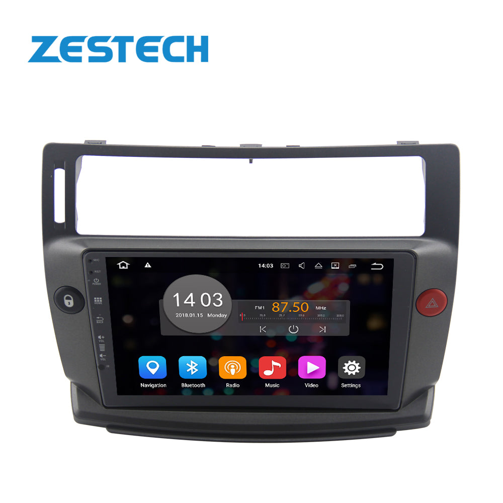 Android 10 autoradio touch screen car audio system for Citroen C4 with radio dvd gps navigation system