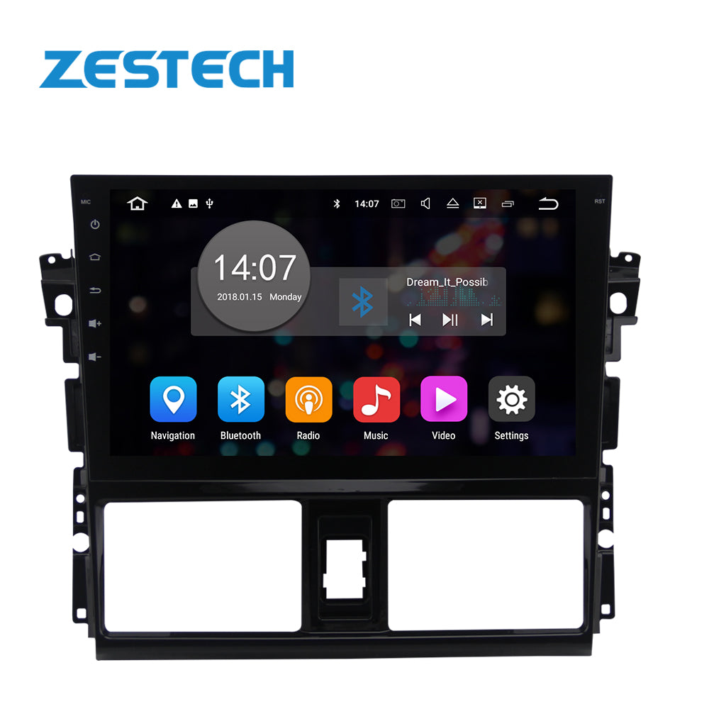 ZESTECH 9" MTK8227 Android 10 touch screen dvd multimedia for Toyota Vios 2013 car stereo gps car dvd player