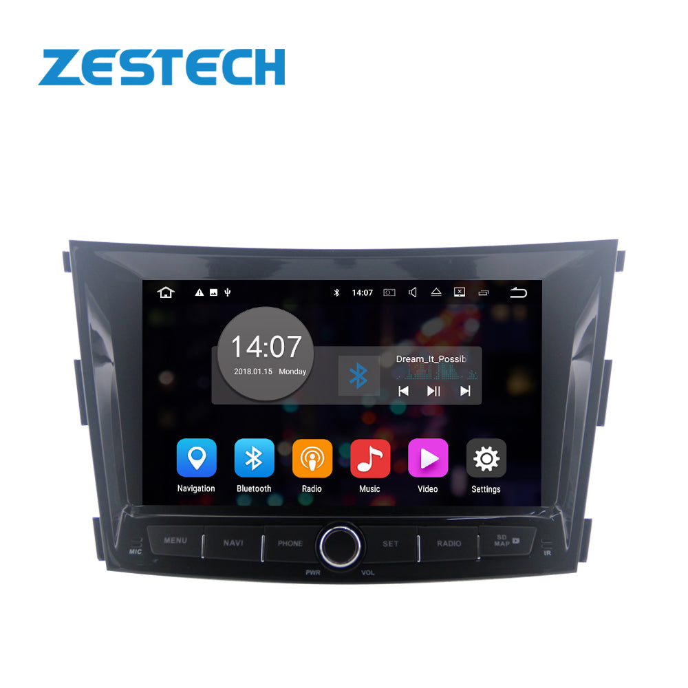 Andriod 10 car radio audio system GPS navigation car multimedia stereo for Ssang Yong Tiwila car video dvd player