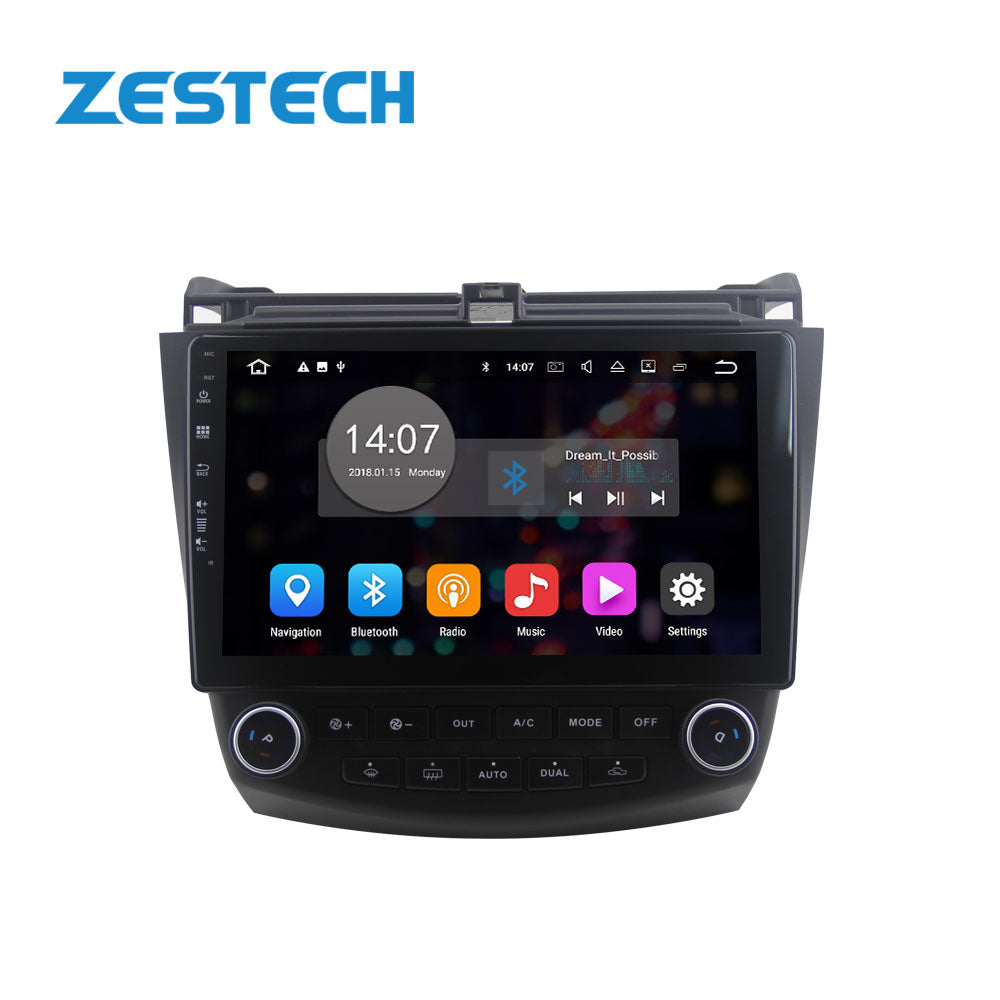 ZESTECH Android 10 car stereo with dvd and navigation car tvs screen dvd player navigation system for Honda Accord 2004-2007