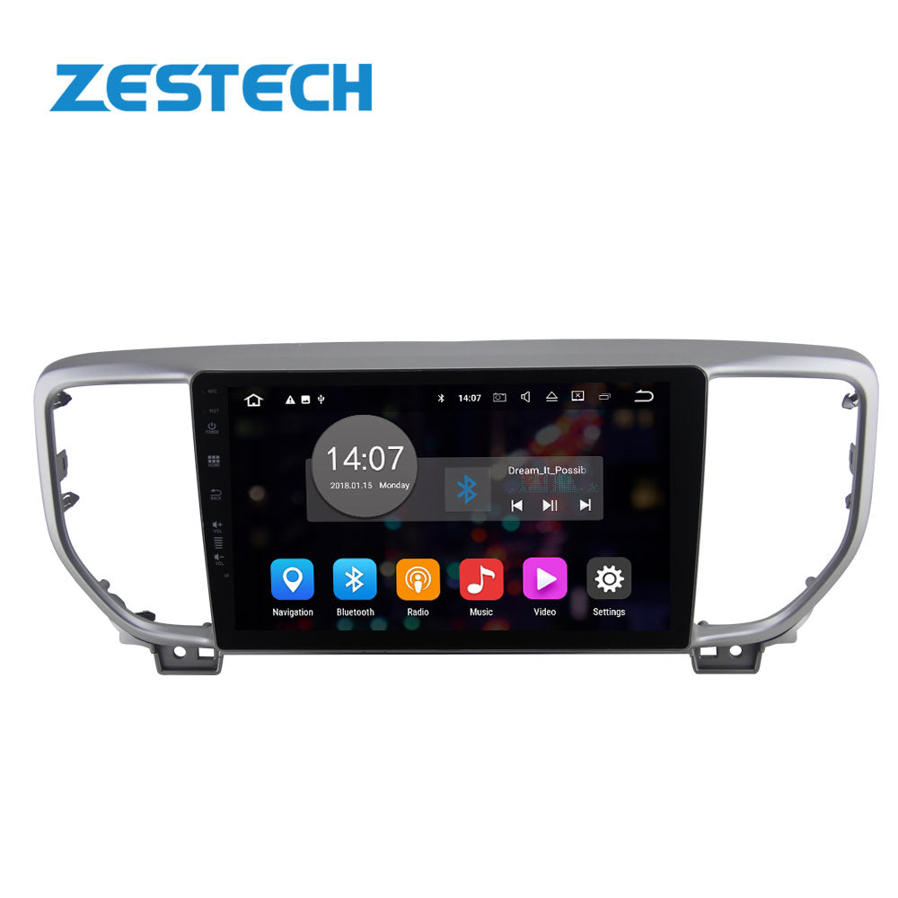 ZETSTECH Android 10.0 Quad Core car dvd player for KIA sportage 2016 2017 2018 KX5 gps navigation stereo 2G RAM head unit