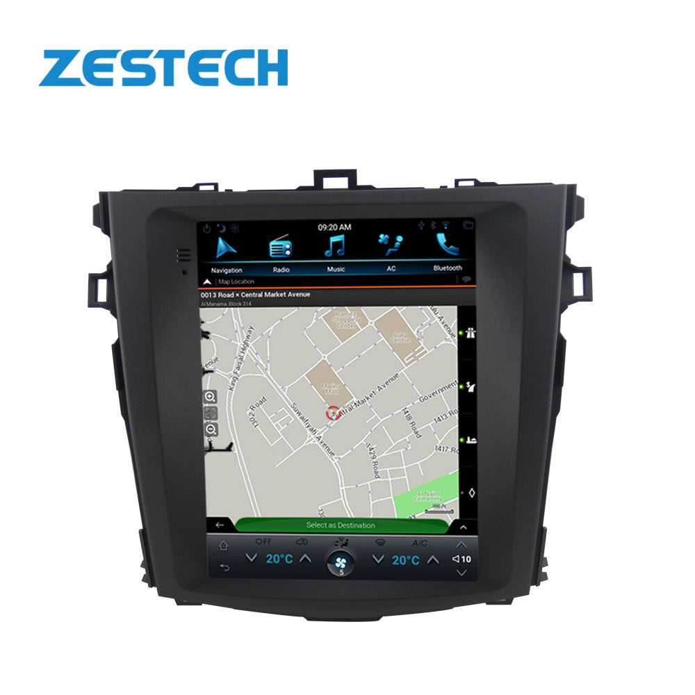 ZESTECH 12.1" MTK8227 Android 10 dvd player for Toyota Corolla 2007-2012 cd stereo radio tv dvd player and navigation system