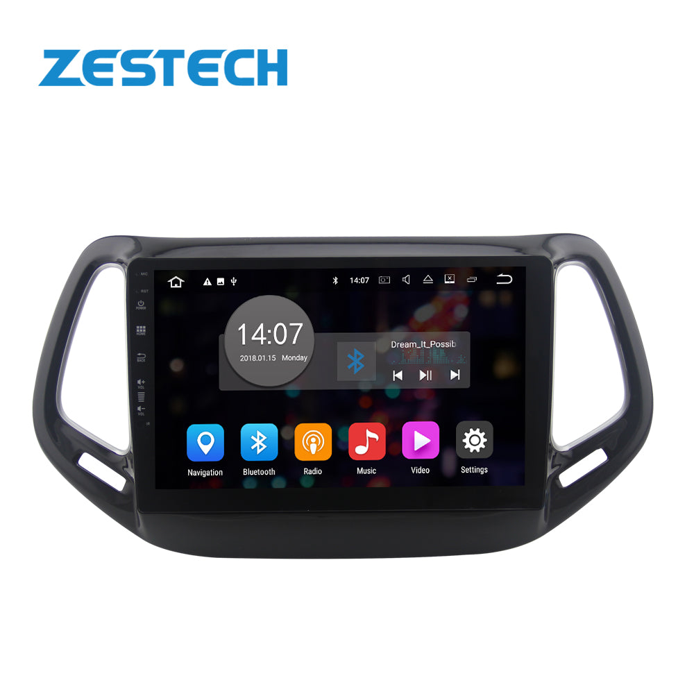 ZESTECH 10.1'' EOS DVD Videos Carstereo For Jeep Compass 2010 2011 2012 2013 2014 2015 2016 Android 10.0 4+64GB Car Autoradio