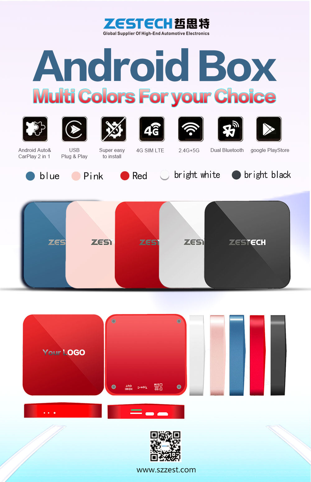 ZESTECH Android 10 car play box ai navigation GPS without microphone to play netflix Audio system
