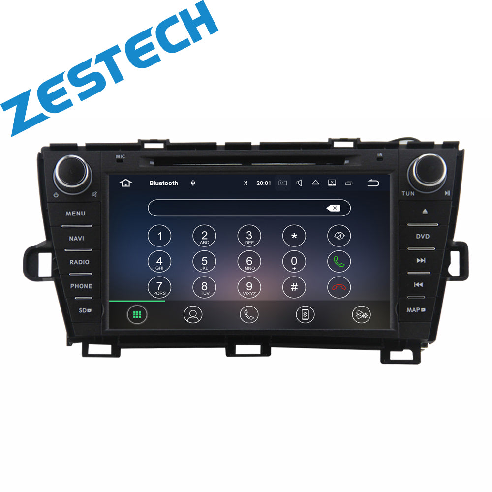 ZETSTECH Android 10.0 2GB RAM Car DVD GPS Navigation for Toyota Prius 2009-2013 Canbus