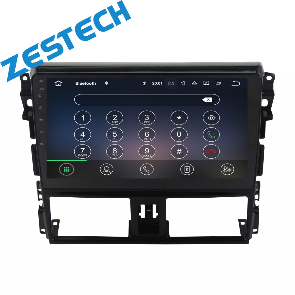 ZESTECH 9" MTK8227 Android 10 dvd for Toyota Vios 2013 car audio cd stereo tv and dvd player with usb car radio dvd navigation