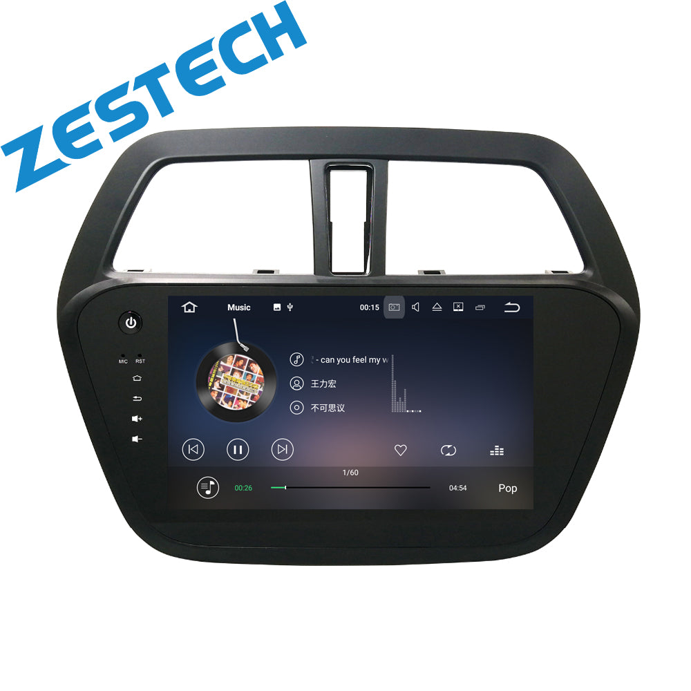 ZESTECH single din 9'' Car radio GPS Navigation Android 10.0 4+32GB WIFI BT SWC For Suzuki S-cross