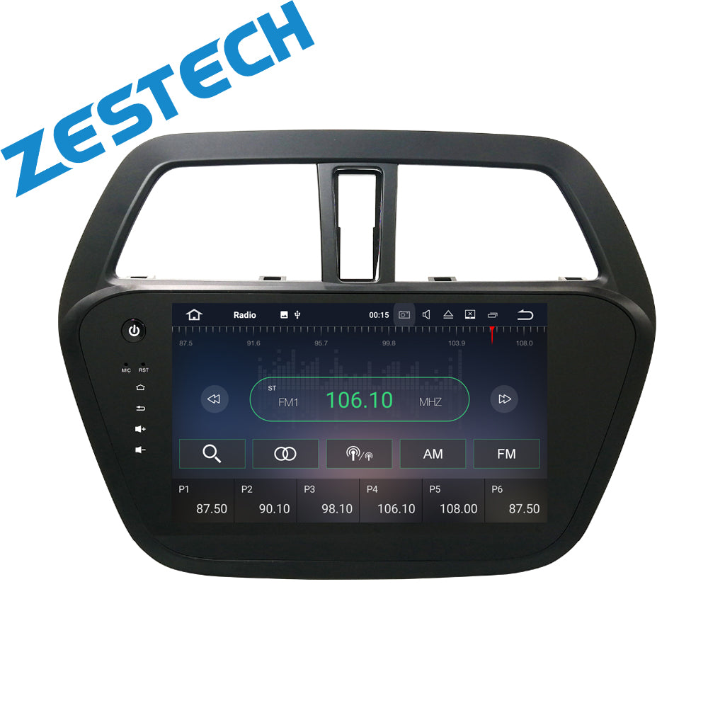 ZESTECH single din 9'' Car radio GPS Navigation Android 10.0 4+32GB WIFI BT SWC For Suzuki S-cross