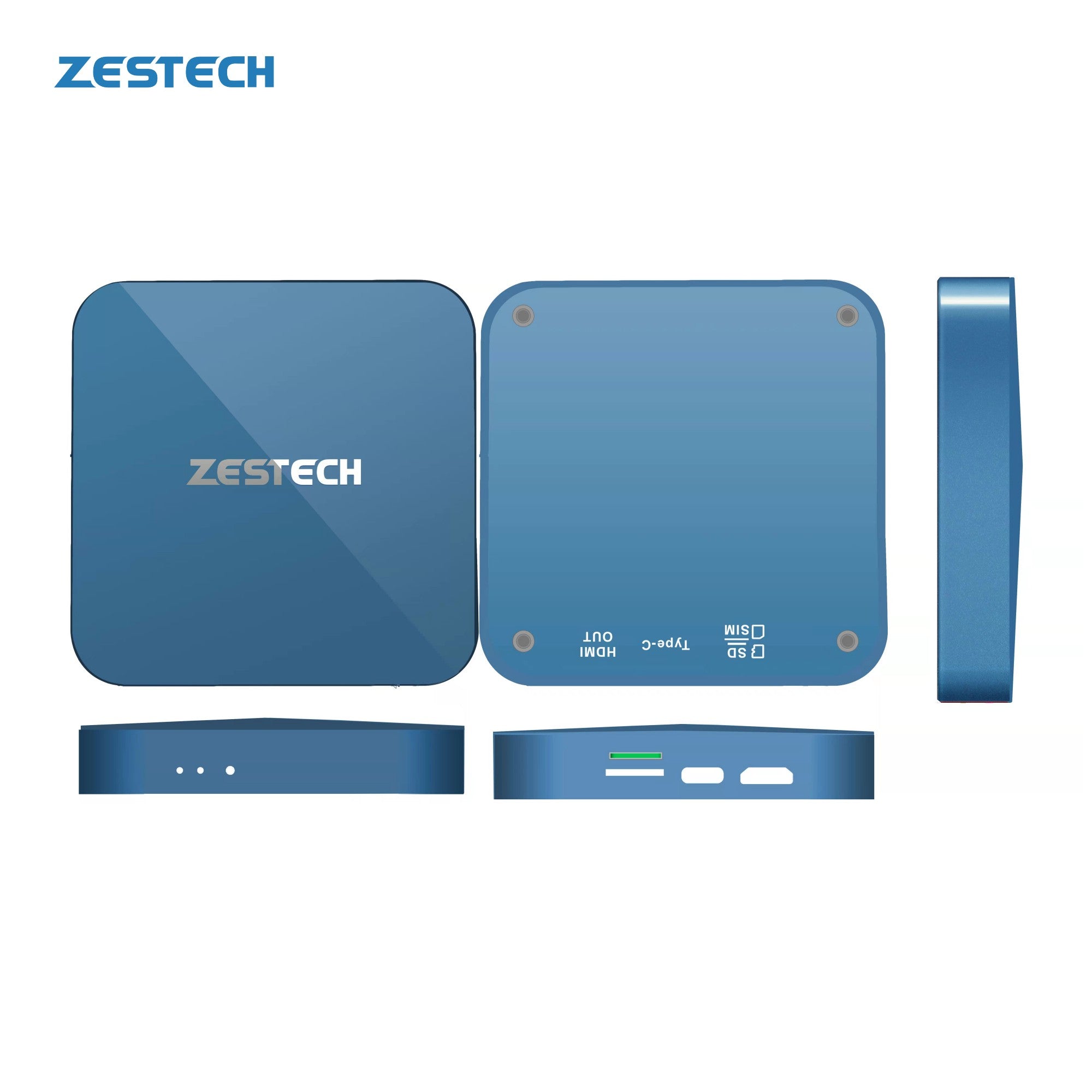 ZESTECH Factory Hot Selling Carplay AI BOX BLUE Color update OEM Car radio to Android can download apps for youtube play