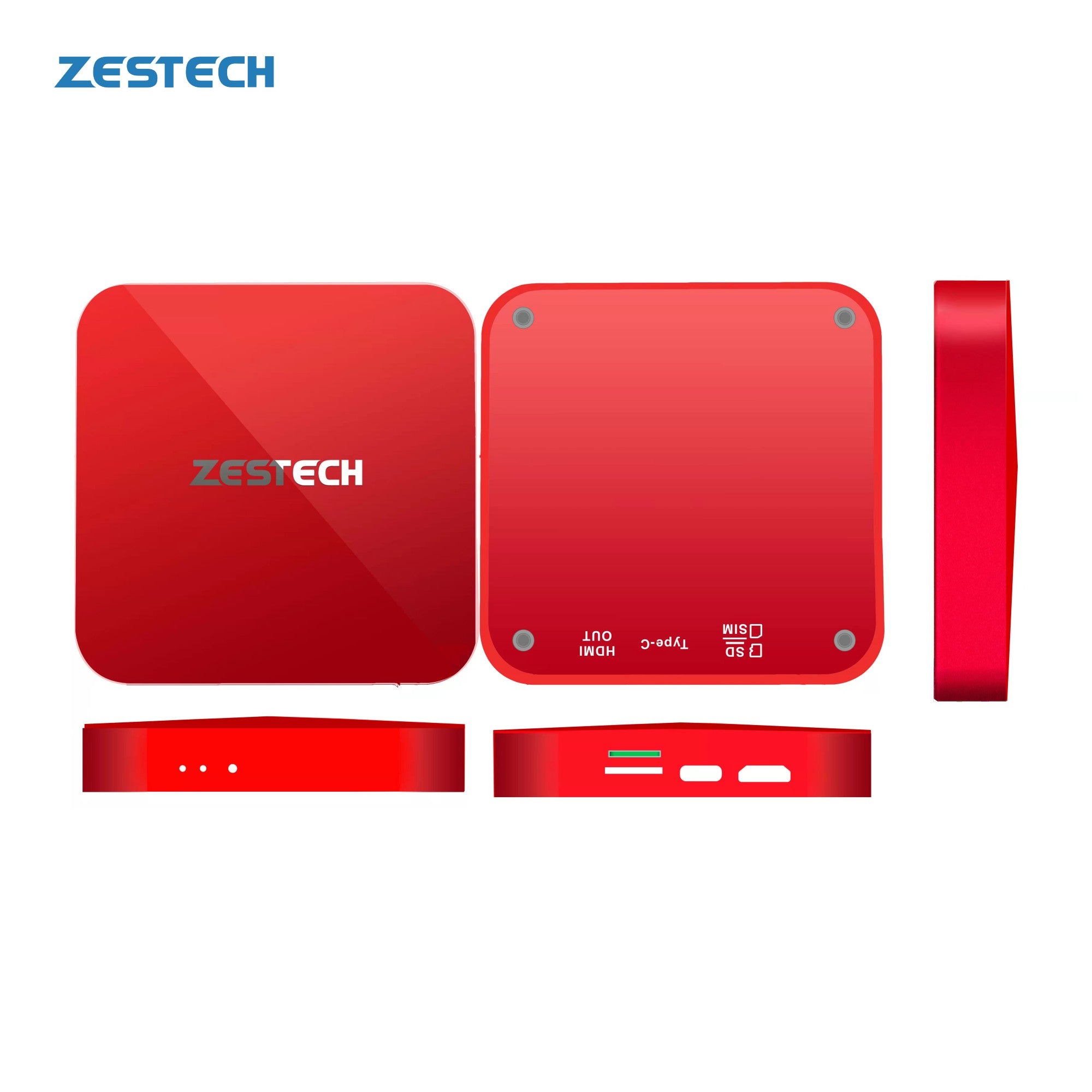 ZESTECH Factory 4G Carplay Red color In Universal Smart Multimedia System Android 11 Adapter Wireless Carplay AI Box