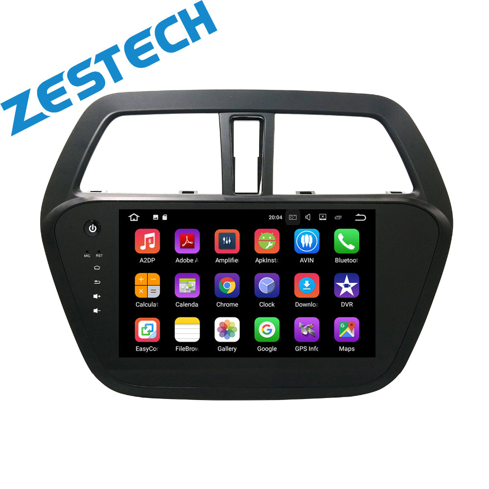 ZESTECH single din 9'' Car radio GPS Navigation Android 10.0 4+32GB WIFI BT SWC For Suzuki S-cross